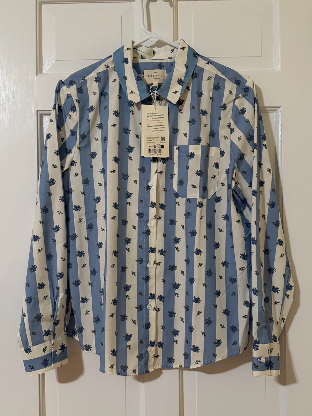 Sezane Tomboy Shirt Tivoli Print - Size 8
